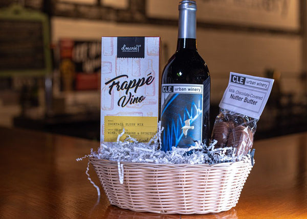 Fruit-Infused Wine Gift Basket with Wine Glasses - CLE Urban Winery